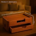 Handcrafted Solid Wood Cable Management Box for Home Office - Image 4