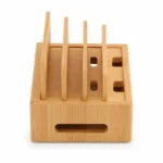 Bamboo Charging Station & Cord Organizer - Image 3