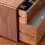 Wooden 2-Layer Desktop Storage Box with Drawer for Office Documents - Image 6