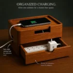 Handcrafted Solid Wood Cable Management Box for Home Office - Image 5