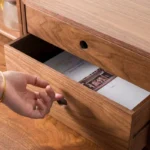 Wooden 2-Layer Desktop Storage Box with Drawer for Office Documents - Image 8