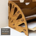 Wooden Desk Organizer for Documents and Office Supplies - Image 7