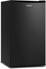 COMFEE' RCU60BL2UK(E) 60 Litre Freestanding Under Counter, 48cm Upright Freezer Adjustable Thermostat, Reversible Door, 4 Star Freezer Rating Drawer, Black [Energy Class E]