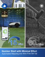 ECOVACS GOAT O800 RTK Robot Lawnmower 800㎡, Wire free, Lidar-Enhanced RTK+Vision Navigation, Pass 0.7m path, Auto Mapping, Customizable Mowing, Edge Presicion Mowing, 45% Slope Climbing - Image 2